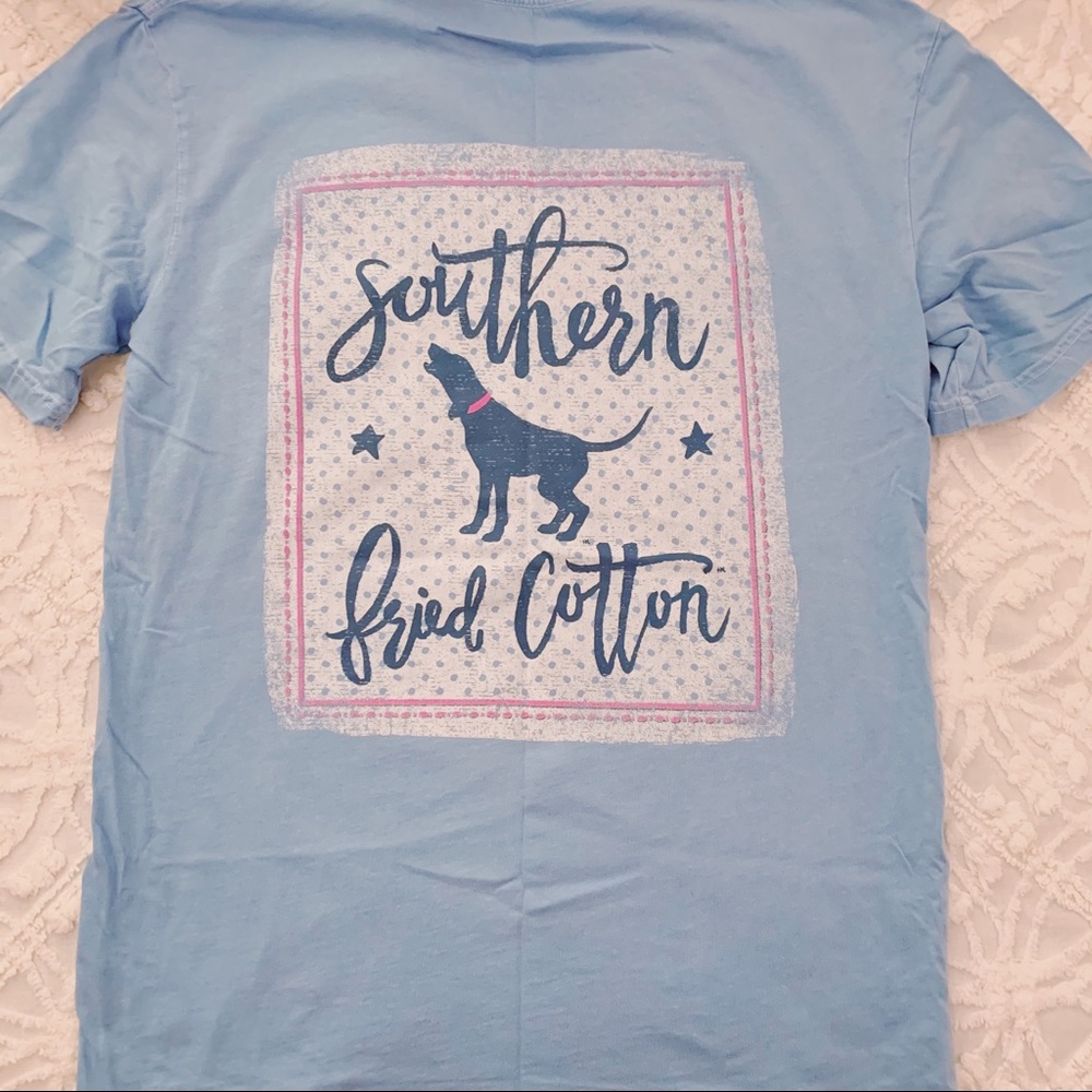blue Southern Fried Cotton tee